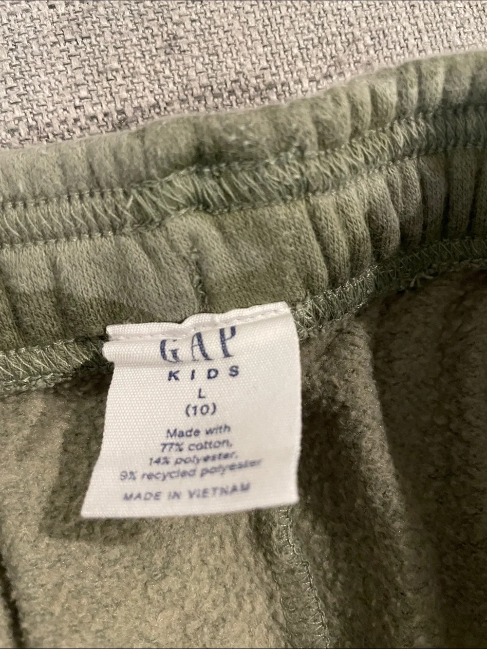 GAP Olive Green Camo Kids Jogger Sweatpants